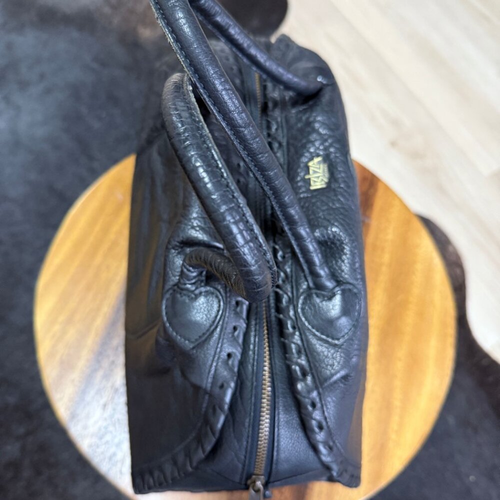 Ibiza Black Leather Handbag - Picture 5 of 12